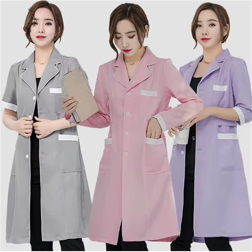High grade gray solid color sl - đánh giá và giá Lab Coat Medical