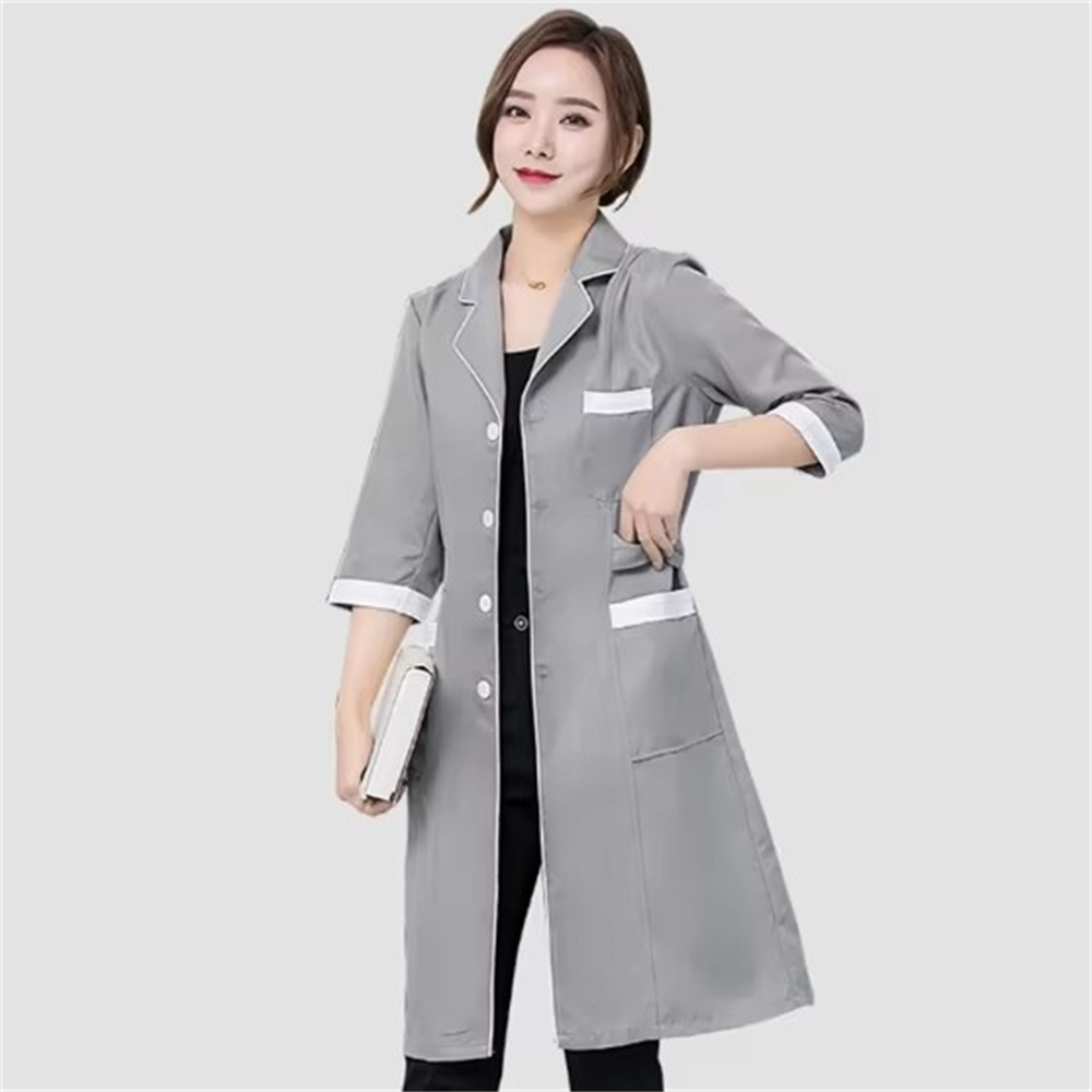 High grade gray solid color sl - đánh giá và giá Lab Coat Medical