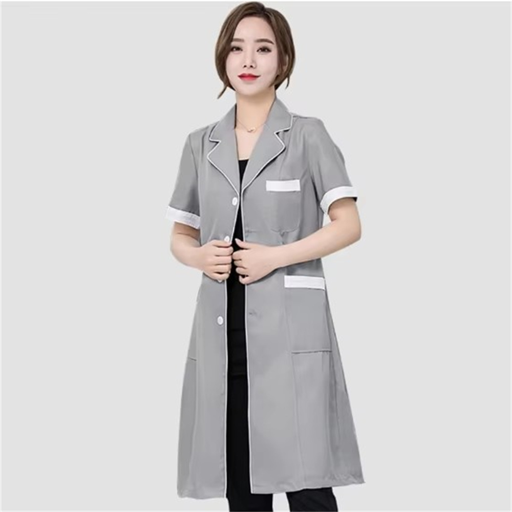 High grade gray solid color sl - đánh giá và giá Lab Coat Medical