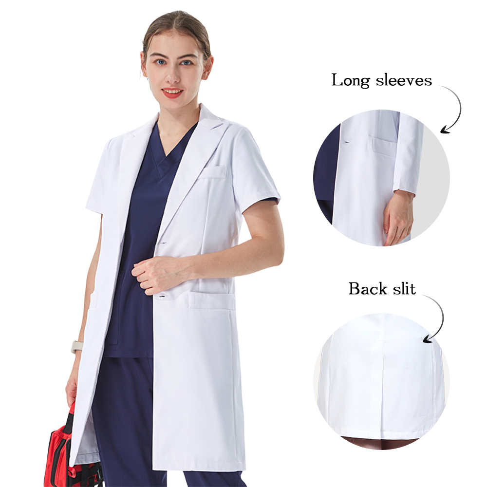 Thoughtful Lapel Collar White  - đánh giá và giá Lab Coat Medical