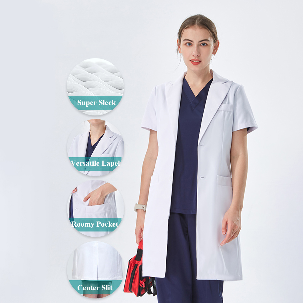 Thoughtful Lapel Collar White  - đánh giá và giá Lab Coat Medical