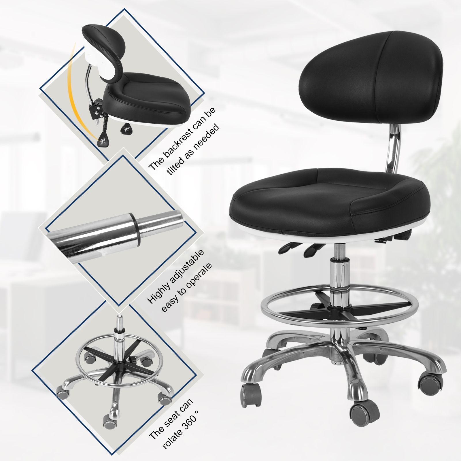 Swivel Tall Office Chair with  - đánh giá và giá Medical Lab Officer